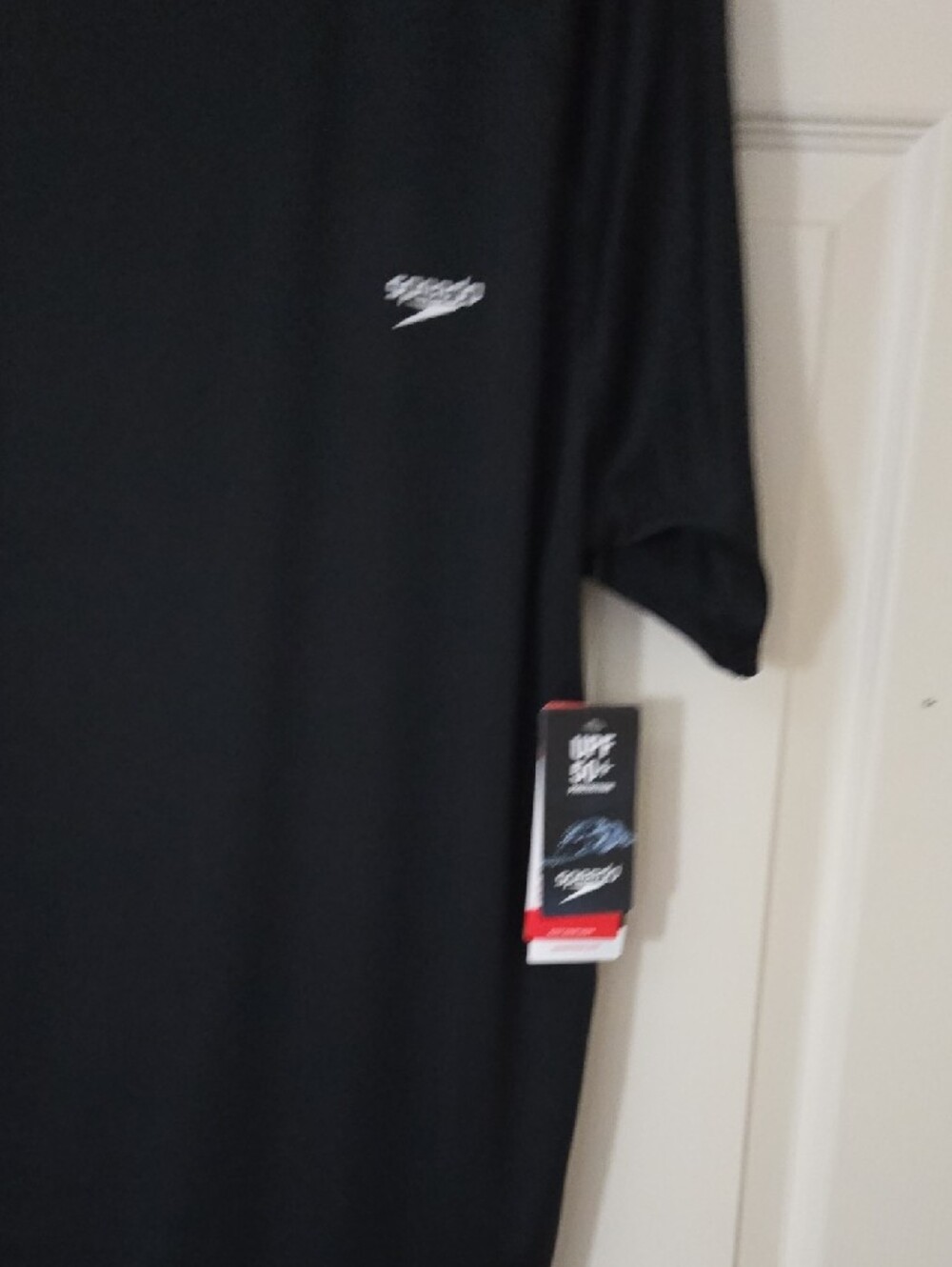Men Speedo Black Short Sleeve Performance Tee - Picture 3 of 4